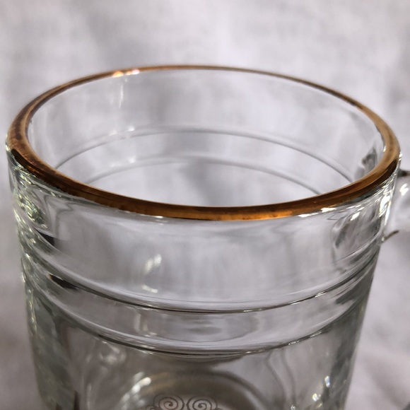 Set of 4 Lady Luck Glass Steins with Gold Rim - Picture 3 of 14